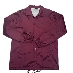 Huf Big H Burgundy Coach Jacket Sz M